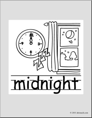 Clip Art: Basic Words: Midnight B&W (poster)