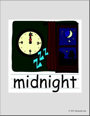 Clip Art: Basic Words: Midnight Color (poster)