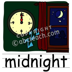 Clip Art: Basic Words: Midnight Color (poster)