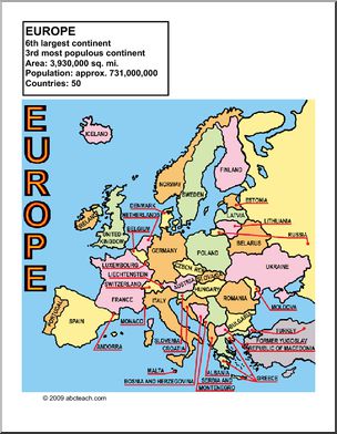 Mini Office: Geography – Continent Europe (color)