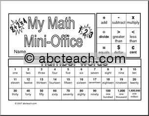 Math – elementary (b/w) Mini Office