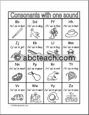 Phonics (consonants) – b/w’ Mini Office