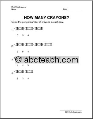 Mini-Unit: Crayon Theme (pre-school/primary)
