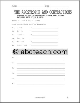 Apostrophe (elementary) Rules and Practice
