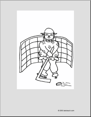 Coloring Page: Space Aliens – Miss Mars Plays Hockey