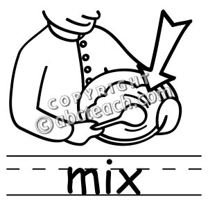 Clip Art: Basic Words: Mix B&W (poster)