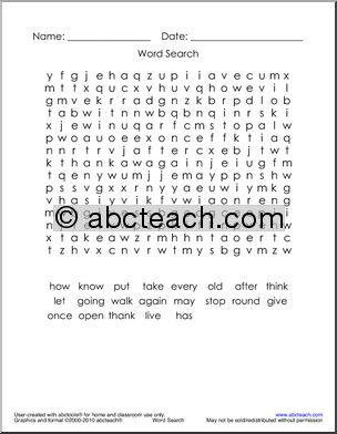 First Grade Level Set 2' Dolch Activity Pages I abcteach.com