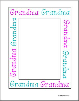 Border Paper: Grandma (Unlined)