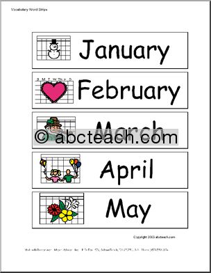 Word Wall: Months (pictures)