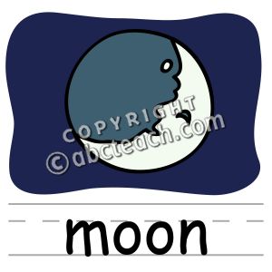 Clip Art: Basic Words: Moon Color (poster)