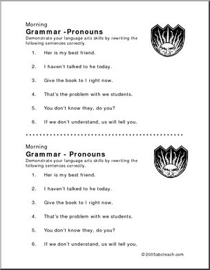 Morning Grammar: Pronouns