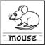 Clip Art: Basic Words: Mouse B&W (poster)