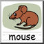 Clip Art: Basic Words: Mouse Color (poster)