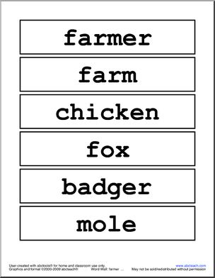 Fantastic Mr. Fox Vocabulary (elem) Word Wall