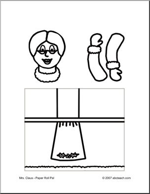 Craft: Paper Roll Pal – Mrs. Claus (preschool-elem)