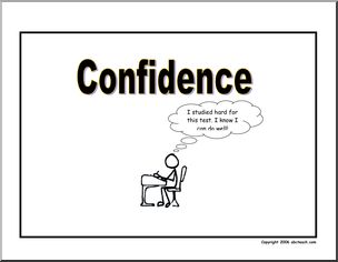 Poster: Life Skills – Confidence (stick figure)