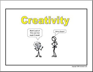 Poster: Life Skills – Creativity (stick figure)