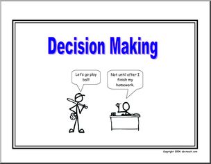 Poster: Life Skills – Decision Making (stick figure)