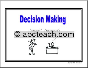 Poster: Life Skills – Decision Making (stick figure)