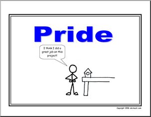 Poster: Life Skills – Pride (stick figure)