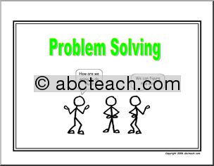 Poster: Life Skills – Problem Solving (stick figure)