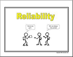 Poster: Life Skills – Reliability (stick figure)