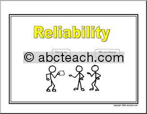 Poster: Life Skills – Reliability (stick figure)