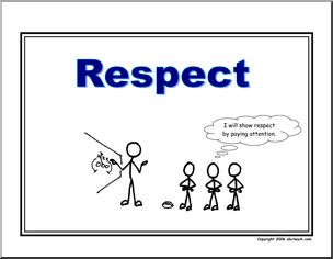 Poster: Life Skills – Respect (stick figure)