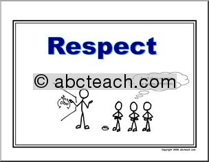 Poster: Life Skills – Respect (stick figure)