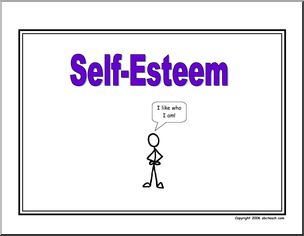 Poster: Life Skills – Self-Esteem (stick figure)