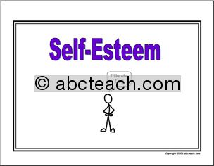 Poster: Life Skills – Self-Esteem (stick figure)