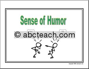 Poster: Life Skills – Sense of Humor (stick figure)