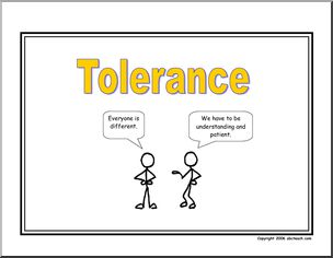 Poster: Life Skills – Tolerance (stick figure)