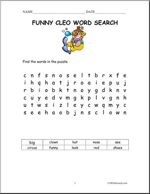 Fiction: Cleo the Clown (primary)