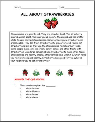 Mini-Unit: Strawberries! (primary) | Abcteach