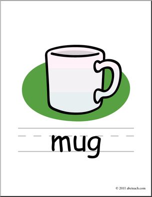 Clip Art: Basic Words: Mug Color (poster)