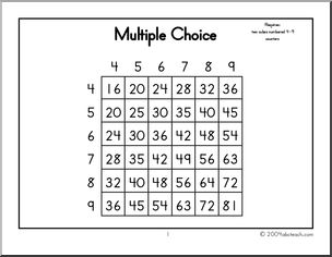 Multiplication Practice Math Game