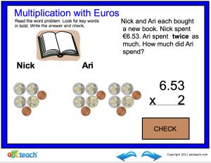 Interactive: Flipchart: Math: Multiplication-Euros