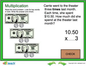 Interactive: Notebook: Math: Multiplication-U.S. Currency