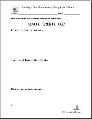 Magic Tree House series (elementary) Book I abcteach.com