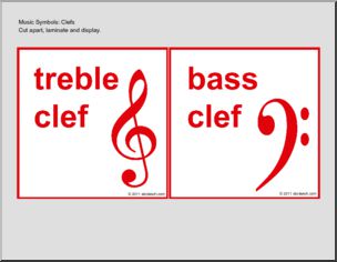 Music: Poster Blocks; Clefs (2) (color)