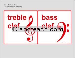 Music: Poster Blocks; Clefs (2) (color)