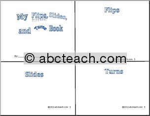 Flips, Slides and Turns Booklet Math