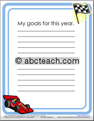 Writing Prompt: My Goals This Year (grades 2-3)