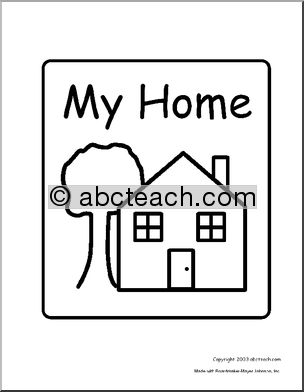 Sign: My Home (coloring book version)