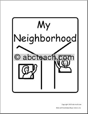 Sign: My Neighborhood (coloring book version)