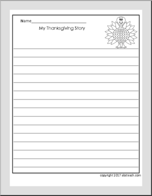 My Thanksgiving Story Writing Forms