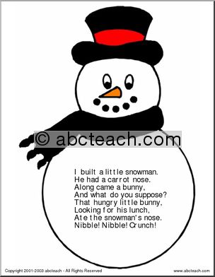Poem: I Built a Little Snowman