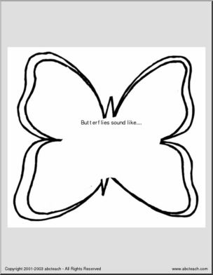 Butterfly (Elementary) Shapebook