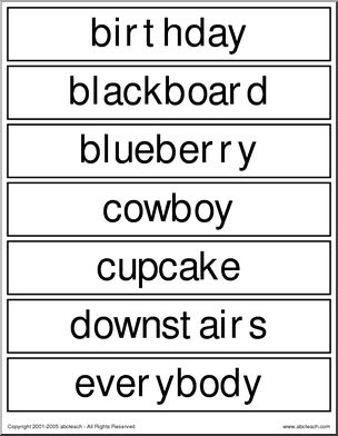 Word Wall: Compound Words